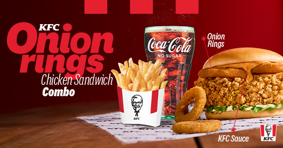 KFC Onion Rings Chicken Sandwich Combo