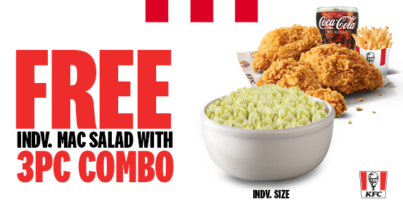 FREE Macaroni Salad w/ 3PC Combo 